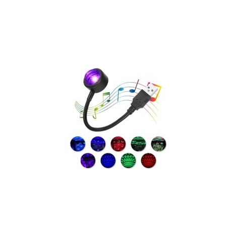 Adecuado para luces de techo USB para coche Lntyq, mini luces ambientales románticas para el interior del coche, con interfaz USB LED, 3 colores y 9 modos ajustables, luces USB plug and play, adecuada