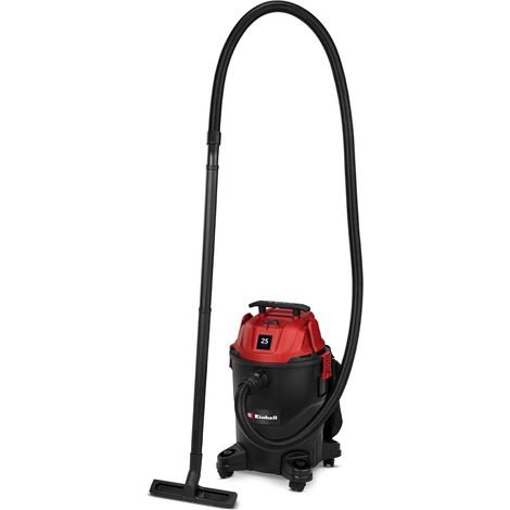 Einhell Nass-Trockensauger TC-VC 2555 (850 Watt, 180 mbar Saugleistung, 25 L Behälter, 4 Rollen, Tragegriff, inkl. Düsen, Filter und Schmutzfangsack)