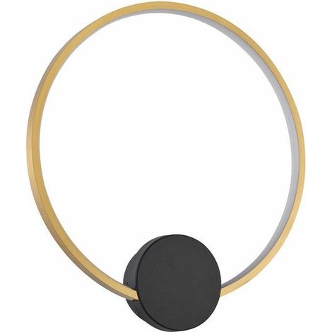 Applique moderna nera anello oro 30cm LED 12W Reality (1/2)