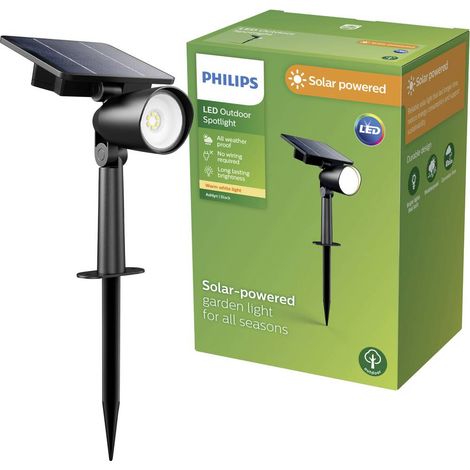 Philips LED 929004632501 Ashlyn Lampada solare da terra per esterni LED (monocolore) LED a montaggio fisso 1.4 W Nero (1/5)