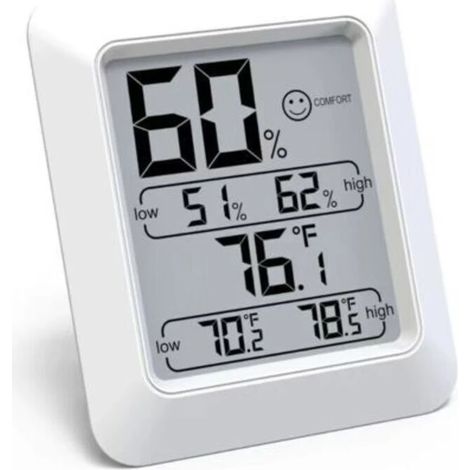 Hygromètre numérique d'intérieur, thermomètre d'ambiance et indicateur/mesure d'humidité et de température (1/5)
