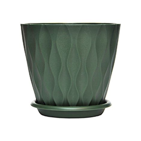 Esta maceta mide 15,2 x 13,5 cm, lo que la hace ideal para plantar. (Juego de 5, verde) (1/5)