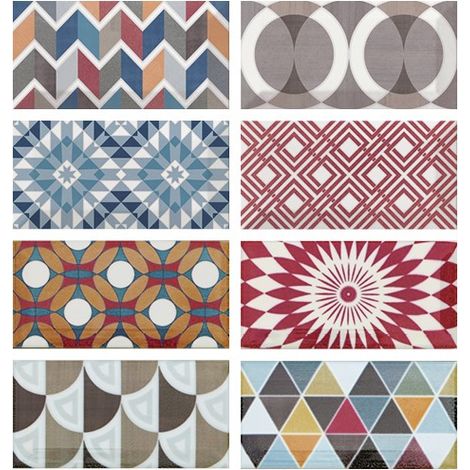 Eiffel Art Construction – Carrelage mural biseauté 7,5x15 cm – Faïence à pâte blanche – Patchwork coloré – Pour cuisines et salles de bains