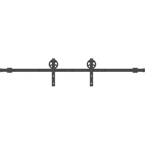 Maison Exclusive - Kit di Binari per Porte Scorrevoli 183 cm Acciaio Nero