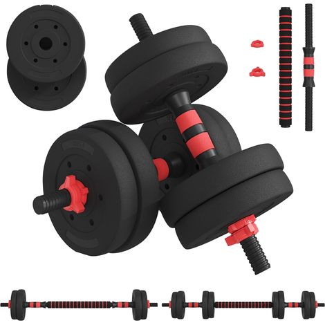 Yaheetech Set Manubri 3-in-1 Regolabile 15kg con 8 Dischi e Barra (1/5)