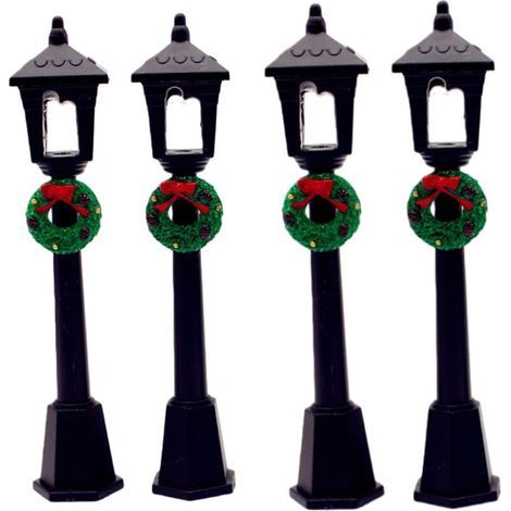 4-Piece Miniature Floor Lamp Model Dollhouse Decoration Floor Lamp for Mini House Figurine Small Decorative (1/5)