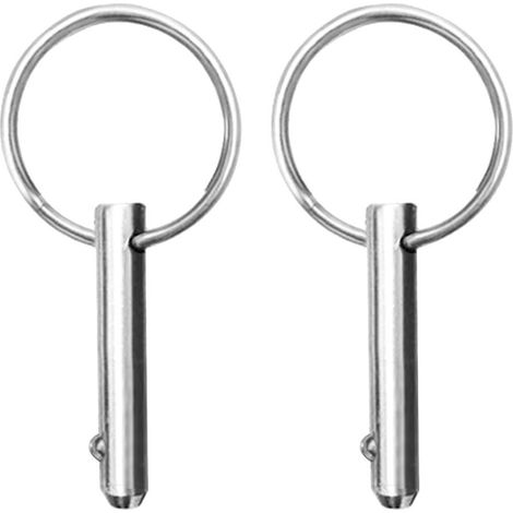 2 Pièces En Acier Inoxydable Bateau Bimini Pont Supérieur Charnière Goupilles à Billes à Dégagement Rapide (1/5)