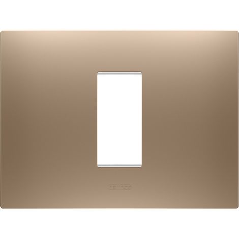 PLAQUE EGO RECTANGULAIRE 1P CUIVRE DOUX GEWISS GW16001CS