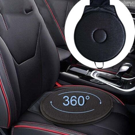 Drehbare Autositzmatte Sitzkomfort 360°-Memory-Schaum, rund, schwarz, tragbar Fahrer, Beifahrer