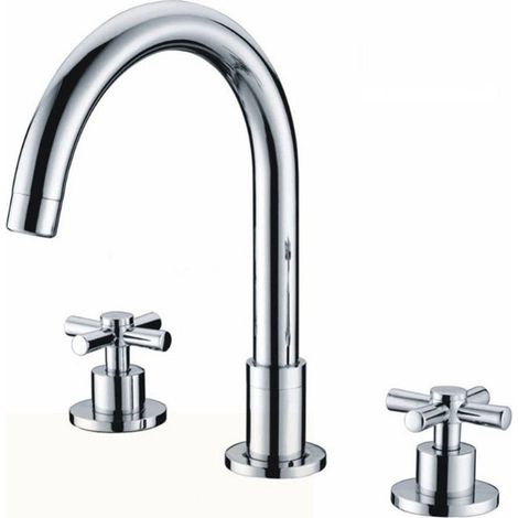 ROBINET DE LAVABO SUR PLAGE B0625-1 EN LAITON CHROMÉ COLLECTION ERYMANTHE