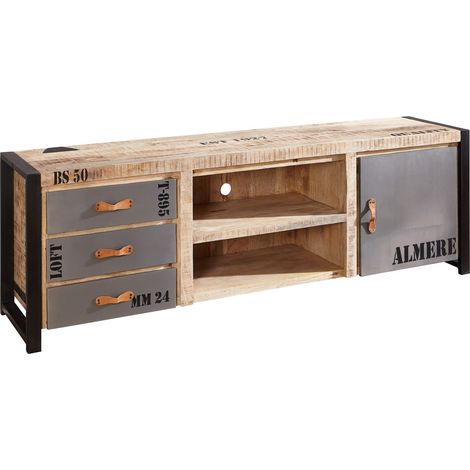 TV-Board Mango 200x45x66 natur bedruckt FACTORY 133