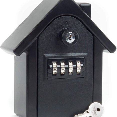 Caja de seguridad para llaves de pared con código digital y llaves de emergencia, tamaño XL, para exteriores, ideal para el hogar, la oficina, fábricas y garajes.