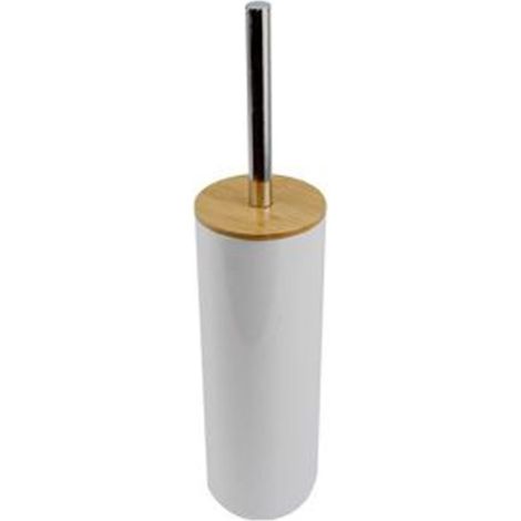 Porte Brosse Avec Brosse Toilette Salle De Bain Finitions En Bois Blanc 69485 (1/2)