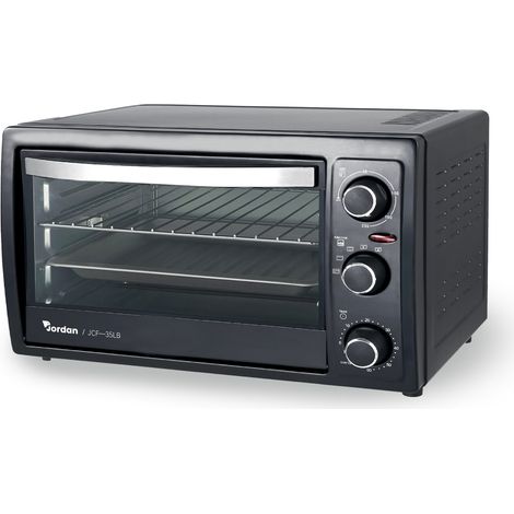 JORDAN Forno Elettrico 35L Nero 1500W Fornetto Ventilato Termostato Regolabile
