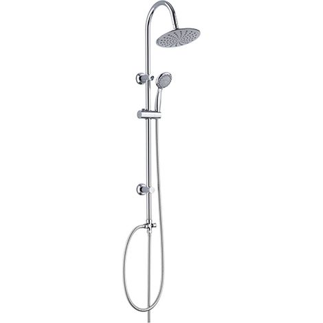 Edouard Rousseau – Colonne de douche hydromassante DUNEDIN – Tête Ø 200 mm – Douchette 5 jets – Flexible inox 1,50 m – Finition chromée (1/10)