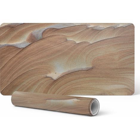 Alfombrilla de escritorio decorativa elegante con estampado de piedras onduladas, 90x45 cm.