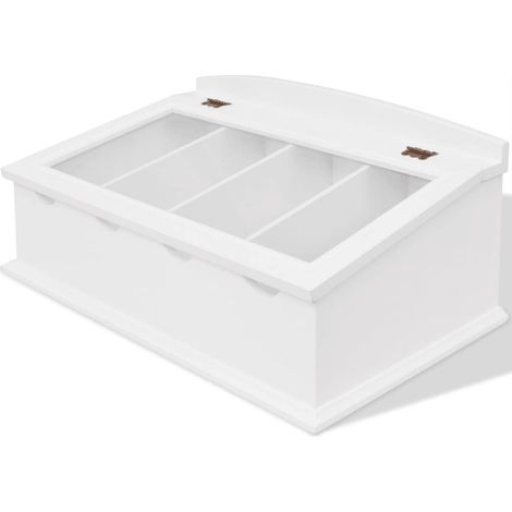 vidaXL Cubertero estilo barroco MDF blanco (1/5)