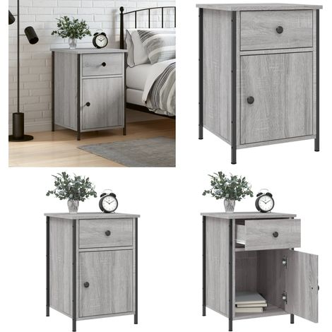 Table de chevet sonoma gris 40x42x60 cm bois d'ingénierie - Table De Chevet - Meuble De Chambre - Armoire De Chevet - Commode - Étagère Murale - Home & Living (1/5)