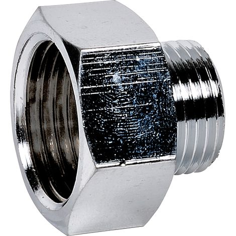 Mamelon réduit laiton chromé à visser FM - Diamètre : F3/4'' - M1/2''