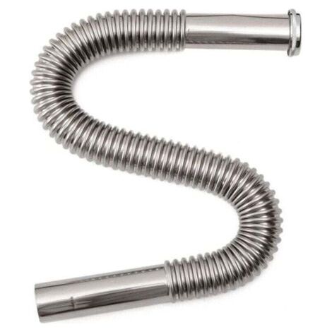 BUNTHAUS PA Flexibler Siphon aus Edelstahl, flexibles Abflussrohr für Waschbecken, Badezimmer, Küche, Wasserschlauch (1/4)