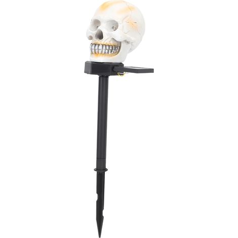 Guirlandes lumineuses solaires en forme de crâne pour jardin, avec contrôle intelligent, idéales pour une fête d'Halloween ou un jardin extérieur. Parfaites pour une soirée à thème Halloween. (1/5)