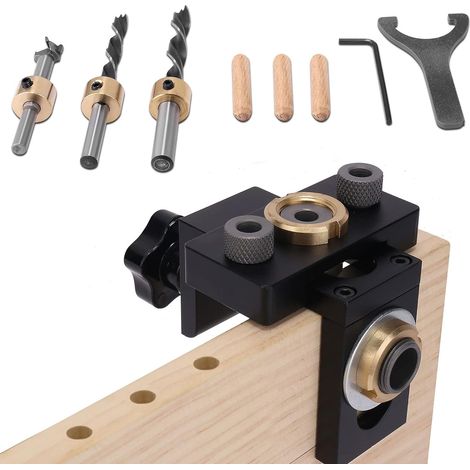 Gabarit de Percage Bois. avec caractéristiques : Outil. 1A. Gabarit. Électrique. Bois. Kit (1/5)