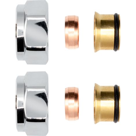 2 x Klemmringverschraubung Messing verchromt 3/4" für Kupferrohre Eurokonus 15mm 2 x Klemmringverschraubung Messing Chrom 3/4" für Kupferrohre Eurokonus 15mm (1/2)