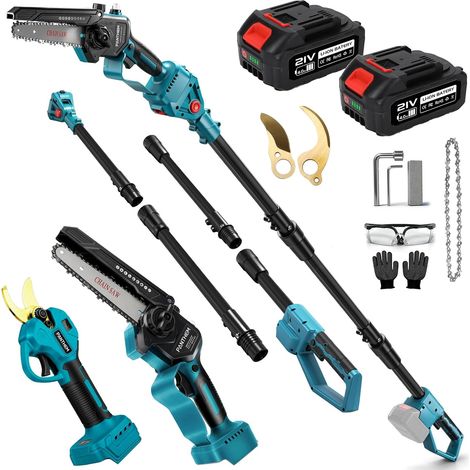 4-in-1 Akku-Hochentaster, Astschere und Kettensäge – Mini-Hochentaster mit Akku und Teleskop-Astschere für Makita 18V, Teleskop-Astschere (1/5)