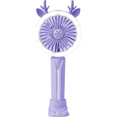 AMXCNOY USB-wiederaufladbarer, tragbarer Ventilator – ideal für Studenten und Büros – Kleiner, tragbarer Ventilator, Lila (1/5)