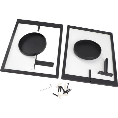 2 pièces cadre photo mur porte-plante fenêtre étagère décor suspendu cintre pour la maison noir 2 pièces (1/2)