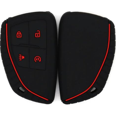 Coque de clé de voiture en silicone TPU pour clé à 4 boutons GMC, Chevrolet, Smart