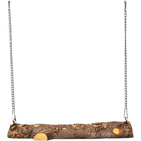 Balançoire en Bois pour Oiseau, Balançoire Perroquet, Jouets pour Oiseaux en Bois Pomme Naturel, Balançoires à Oiseaux pour perroquets, perruches (1/5)