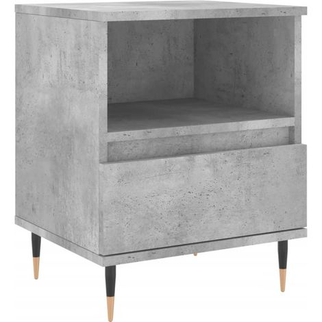 Maison Exclusive - Comodino Grigio Cemento 40x35x50 cm in Legno Multistrato