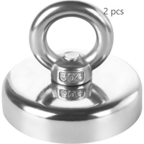 2 Pcs Aimant à œillet en néodyme 32 mm Adhérence 30 kg Super Forte Crochet Magnétique Magnétique Magnétique (1/4)
