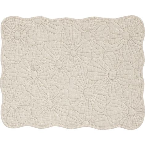 Set de table tissu rectangle matelassé Coloris Beige