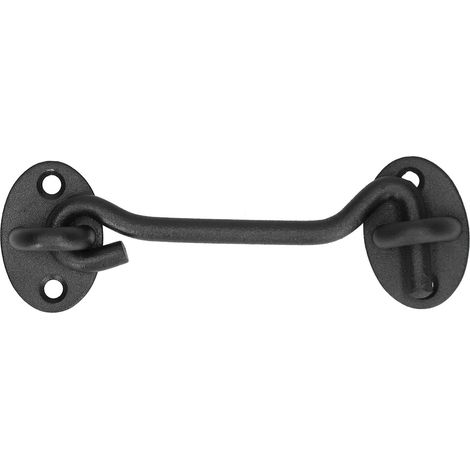 Verrou de porte de grange, kit de loquet en acier inoxydable pour porte coulissante, accessoire de quincaillerie noir (1/5)