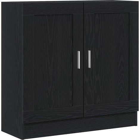 Maison Exclusive - Bücherregal Schwarz Eichen-Optik 82,5 x 30,5 x