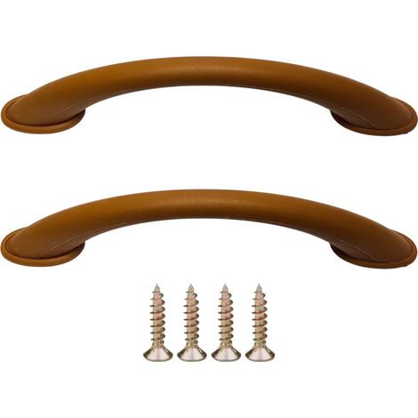2x Poignée de meuble en plastique entraxe 96mm avec vis Universelle Placard Porte Cuisine Armoire Tiroir Buffet Maison, cerise (1/5)
