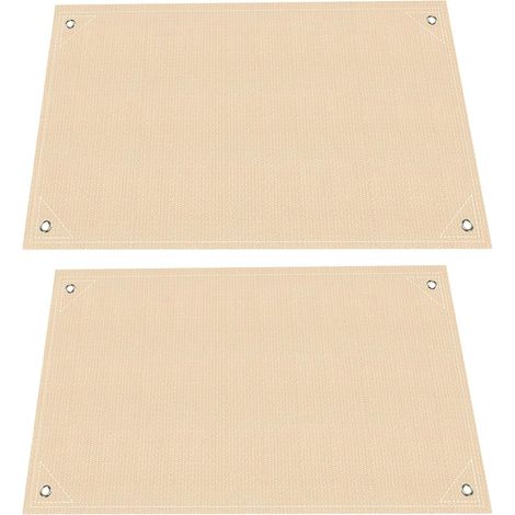 2 Tapis de Protection Anti-feu pour Barbecue Extérieur 31,5 X 23,6 en Fibre de Verre Résistante la Chaleur pour Poêles à Bois et Cheminées, pour Camping et Fêtes en Plein (1/5)