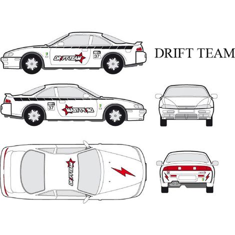 Set complet Adhesifs - DRIFT - Full Color - Taille M - Car Deco