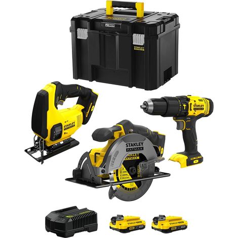 STANLEY FatMax Kit SVK302 (SFMCS600 + SFMCS500 + SFMCD711 + 2 x 2,0 Ah + Cargador + TSTAK VI) (1/5)