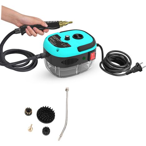 Nettoyeur vapeur portable 1500 W, nettoyeur vapeur haute température et haute pression avec brosse, adapté au nettoyage de la cuisine, des meubles (1/5)