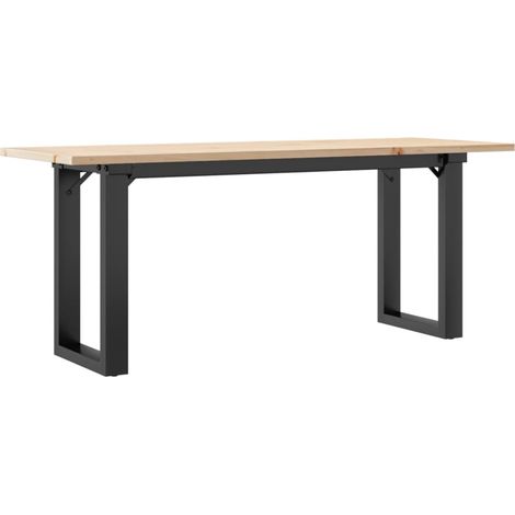 Maison Exclusive - Couchtisch O-Gestell 110x40x45 cm Massivholz K