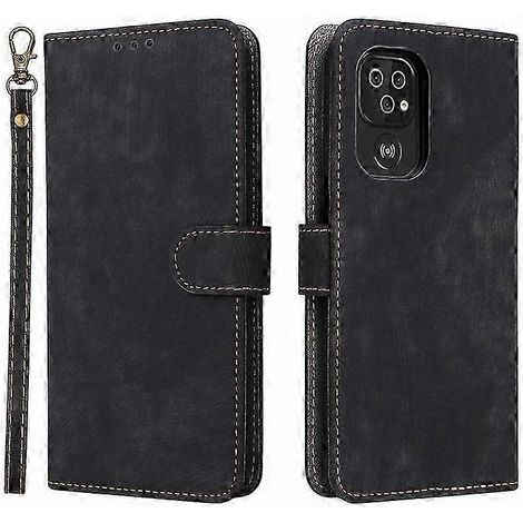 Étui magnétique en similicuir PU avec porte-cartes RFID, fonction béquille et lanière amovible pour Doro 8100 et 8200, coque de protection robuste (1/5)