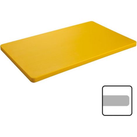Planche découper jaune coins ronds 50x30cm - Caterchef