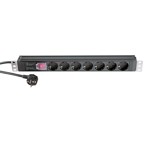 Konig Amp Meyer K&M 28674 ciabatta rackabile nera 7 prese