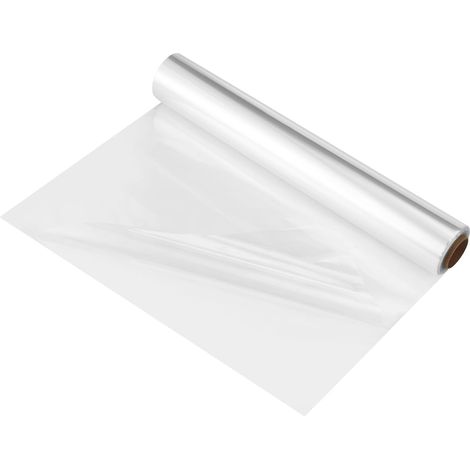BUCOMTU 3 Mil Papier Emballage Transparent, 86 CM x 30 M, Rouleau Plastique Transparent, Convient pour Diverses Vacances et Occasions Telles que la Saint-Valentin, Noël, les Mariages