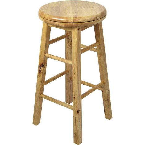 Tabouret de bar pivotant pour cuisine, Marron (1/5)