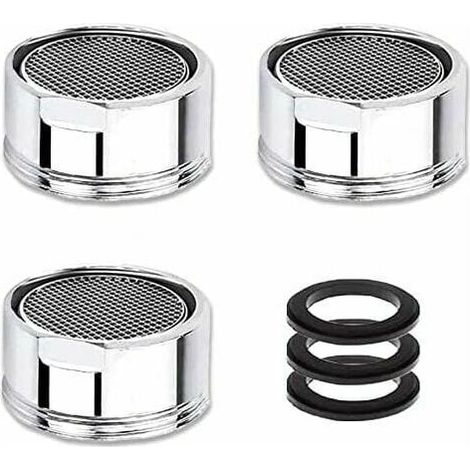 Mousseur Robinet M22/M21,5, 3 Pièces Aerateur Robinet Economie D'eau Avec Filtre en Acier Inoxydable, Aérateur de Filtre a Eau Robinet(21,5mm Filetage Male) (1/3)