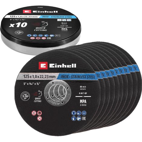 Disco de corte Einhell 711442 125 mm 10 unidades (1/3)